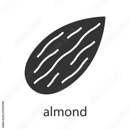Almond glyph icon