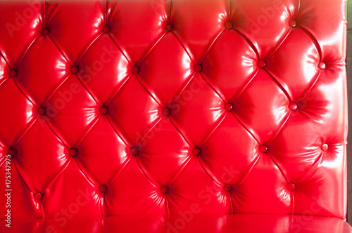 red leather sofa in living room