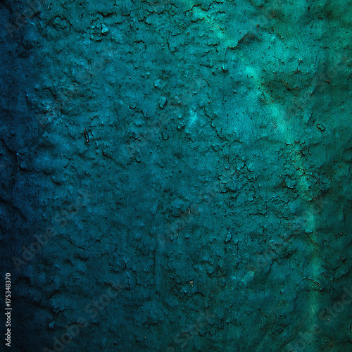 Metal texture covered with turquoise paint