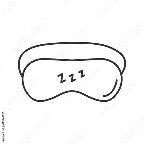 Sleeping mask linear icon