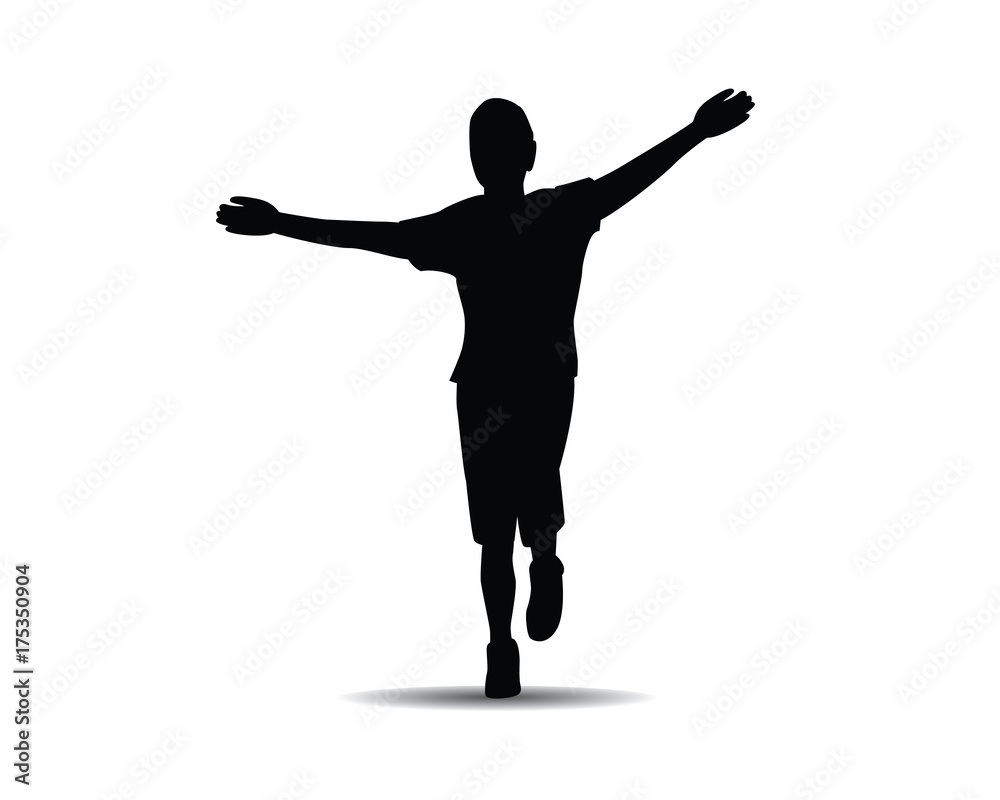 running kids silhouette illustration running kids silhouette illustration