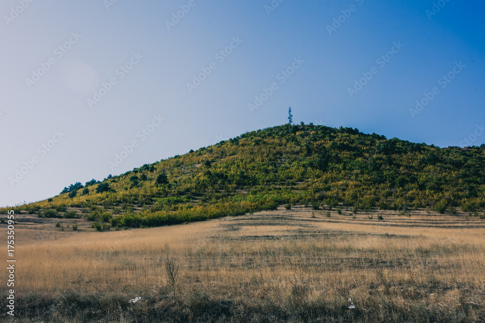 Trockene Weite Landschaft Bulgarien