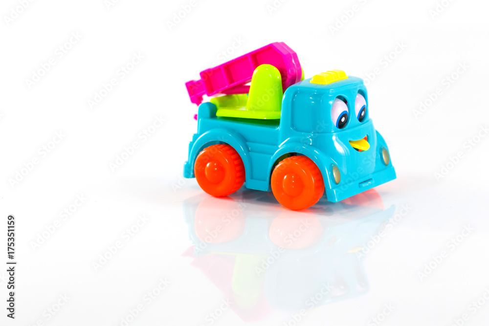 Car Trailers toy isolated on white background Car Trailers toy isolated on white background