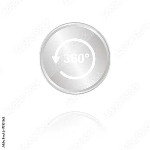 Panorama - Silber Münze mit Reflektion