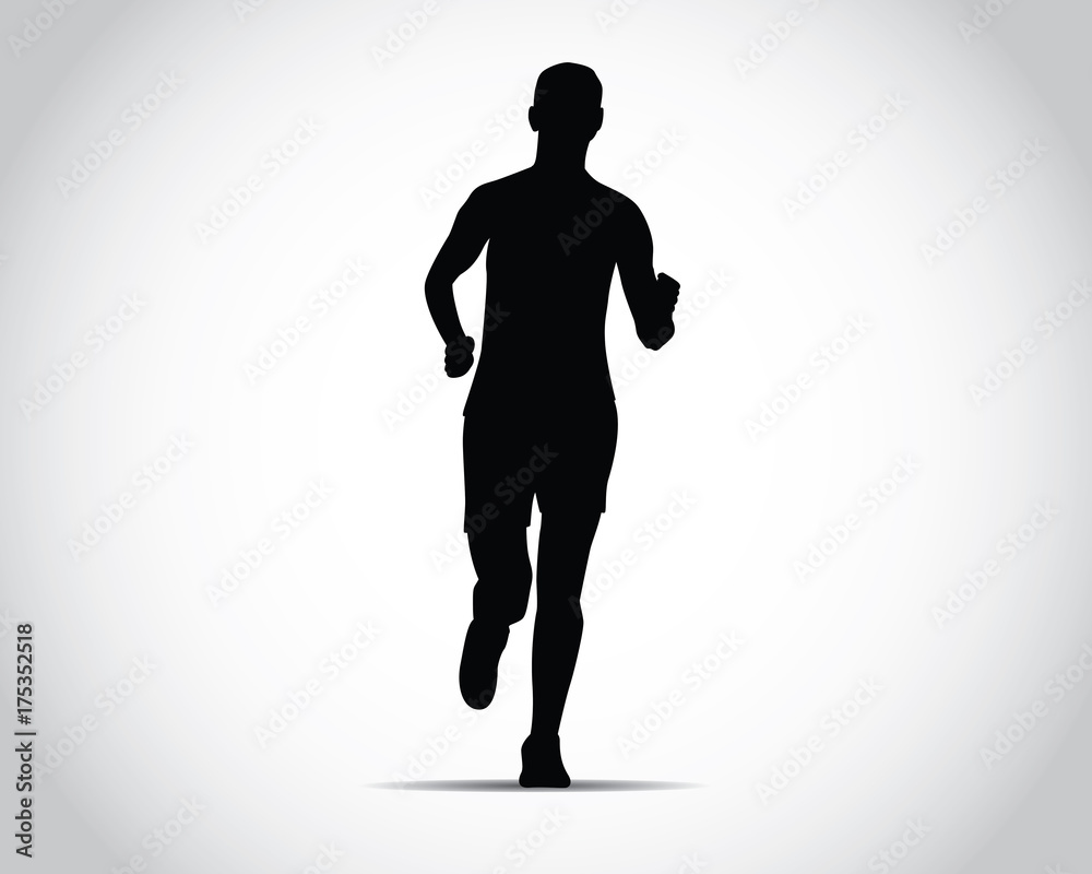 running men silhouette