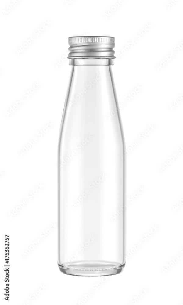 Glass bottle isolated on white background, 3D rendering Glass bottle isolated on white background, 3D rendering