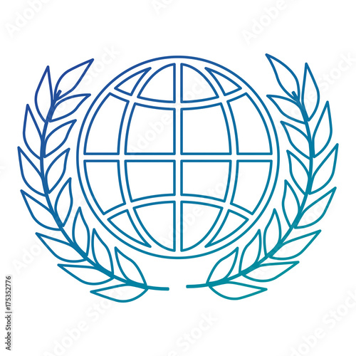 planet with wreath leafs