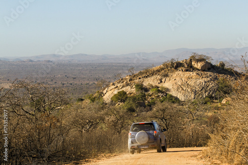 Safari with a car in Kruger Park, South Africa