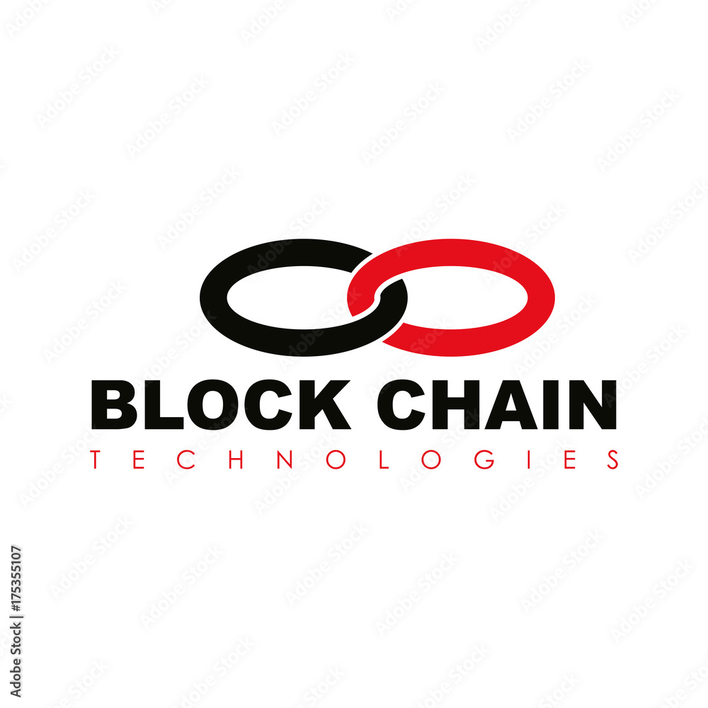 Business theme vector illustration of the block chain logo. Business theme vector illustration of the block chain logo.