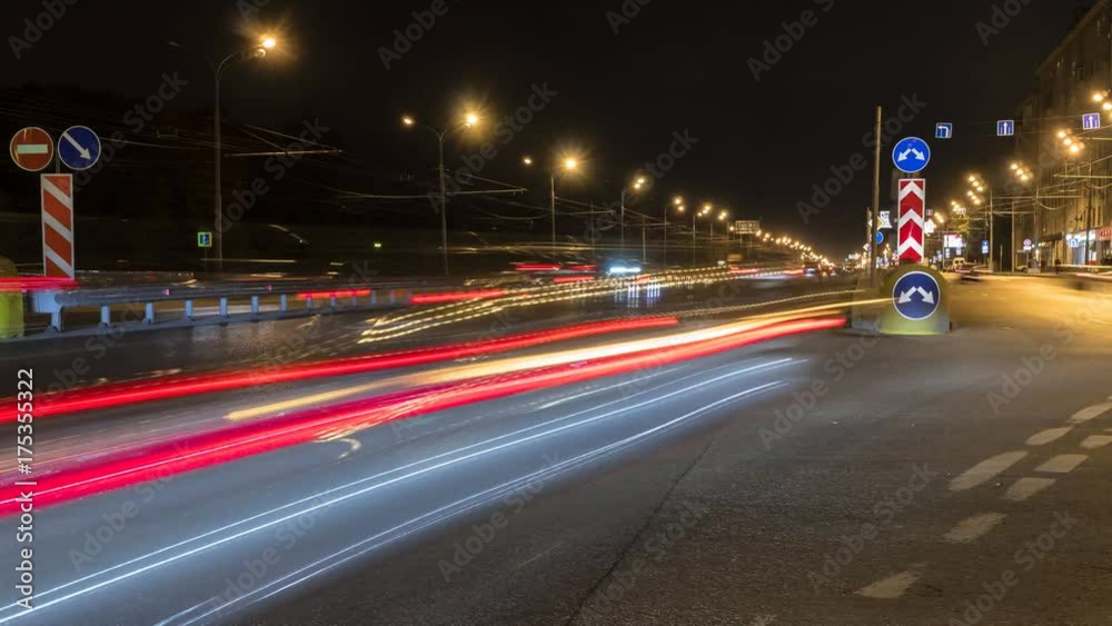 time lapse video of night traffic on urban thoroughfare time lapse video of night traffic on urban thoroughfare