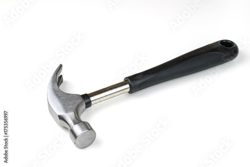 isolated steel hammer on white background , housework hardware capenter instrument