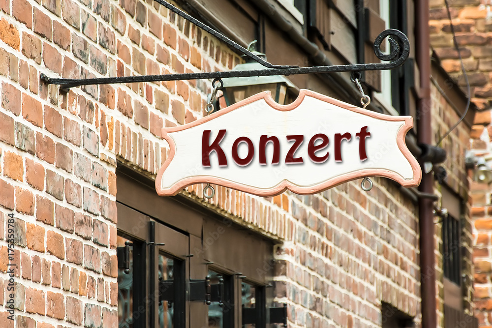 Obraz premium Schild 275 - Konzert