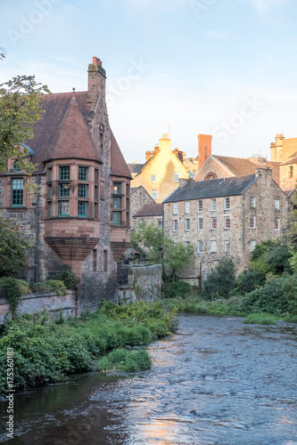 Dean Village in Edinburgh, Scotland.