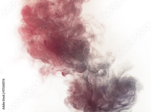 colorful smoke on white background