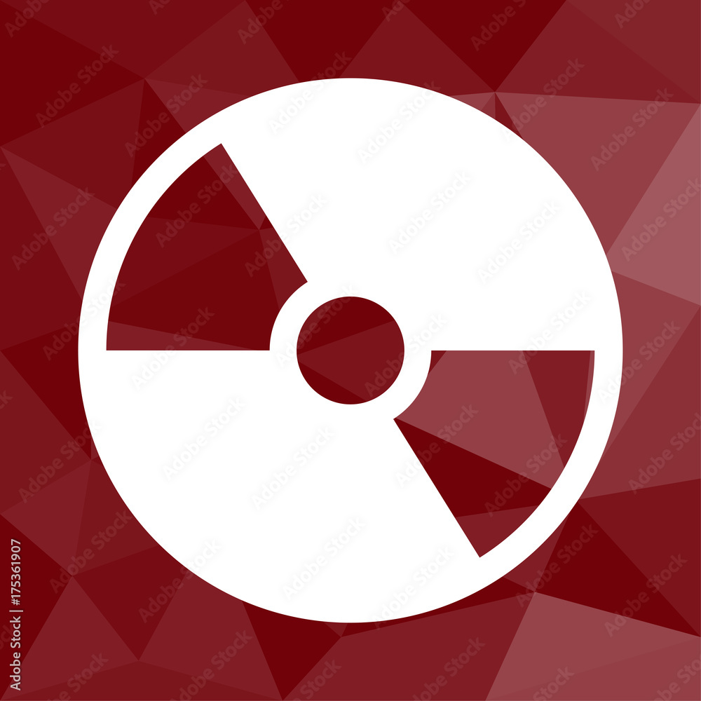 CD - Datenträger - Icon mit geometrischem Hintergrund rot CD - Datenträger - Icon mit geometrischem Hintergrund rot