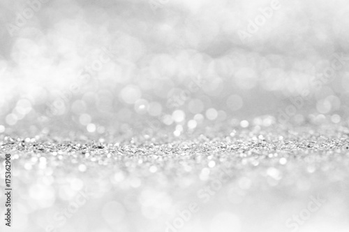 white Sparkling and bokeh background .