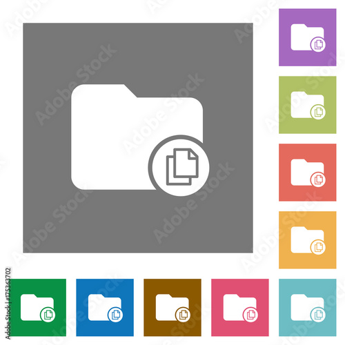 Copy directory square flat icons