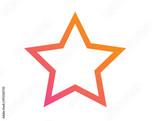 vector gradient orange to pink star diamond icon
