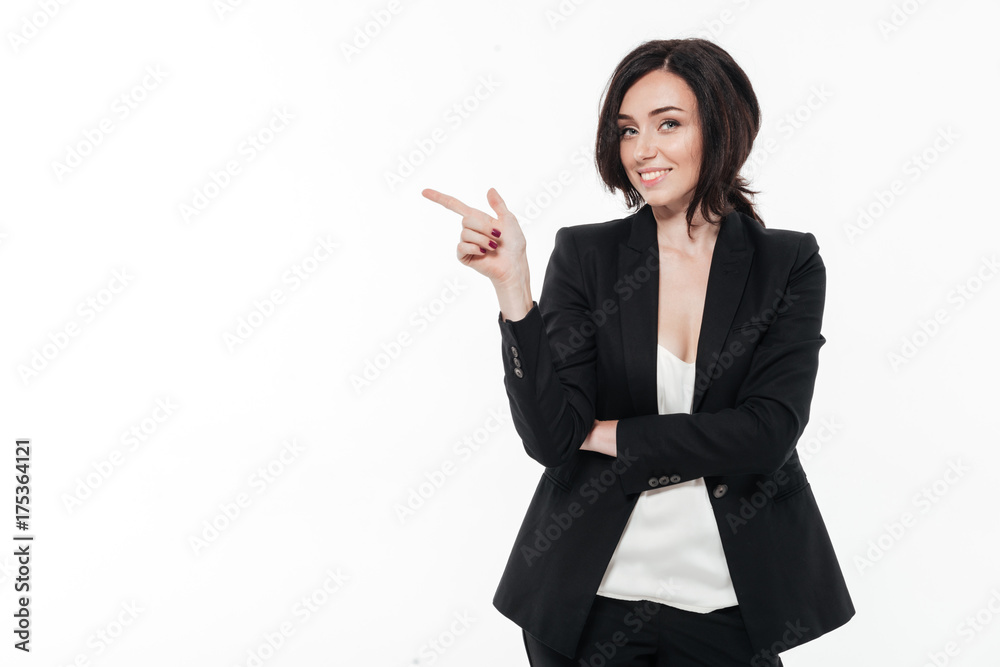 Portrait of a smiling pretty businesswoman in a suit Portrait of a smiling pretty businesswoman in a suit