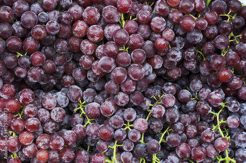 Fresh Red grape fruits backgrounds above