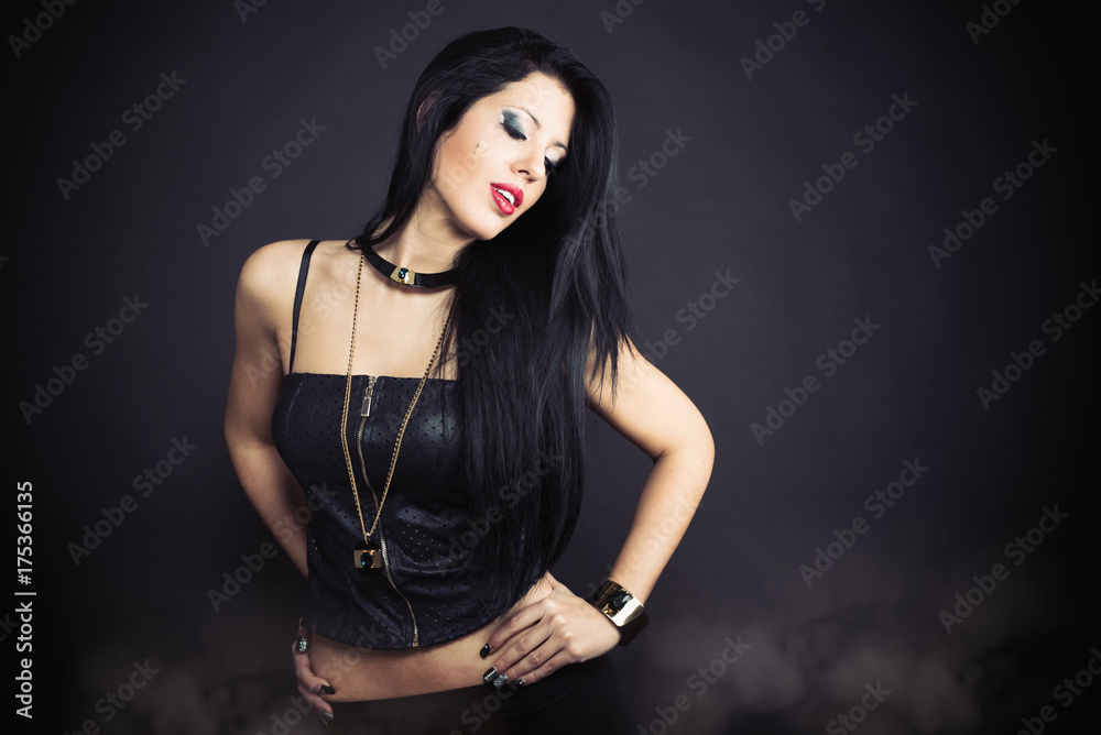 Naklejka premium Sexy disco girl