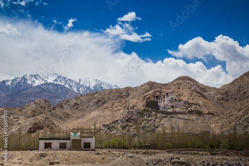 Building on mountain in Leh,Ladakh , India