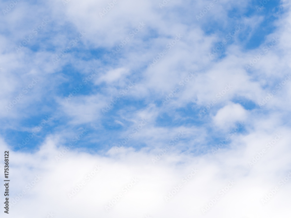 Beautiful unique Blue sky with tiny cloud for background.