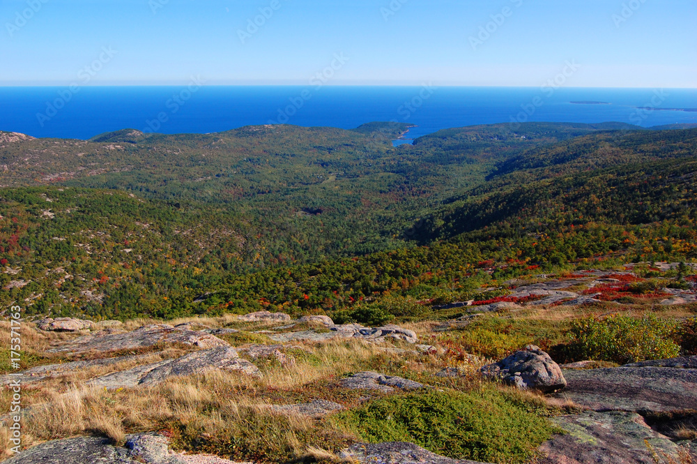 Top of the Cadillac Peak in Acadia National Park, Maine, USA. Top of the Cadillac Peak in Acadia National Park, Maine, USA.