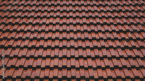 Roof tiles texture and background  roof of temple.