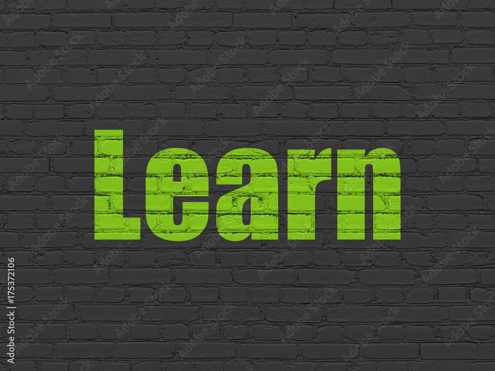Education concept: Learn on wall background Education concept: Learn on wall background