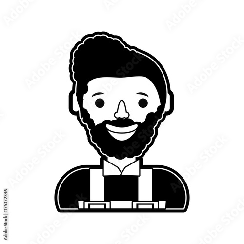 cartoon builder man icon