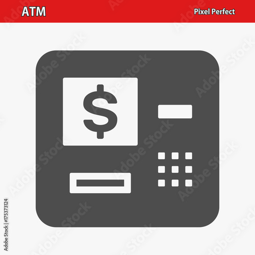 ATM Icon. Professional, pixel perfect icon optimized for both large and small resolutions. EPS 8 format. © 13ree_design
