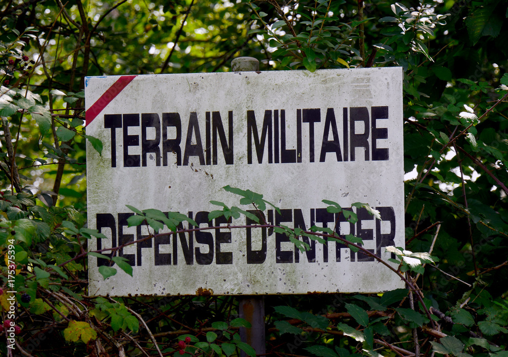 sign, military ground, defense of entering