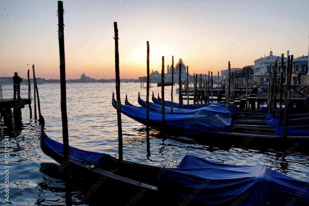 gondolas of Venice in italy