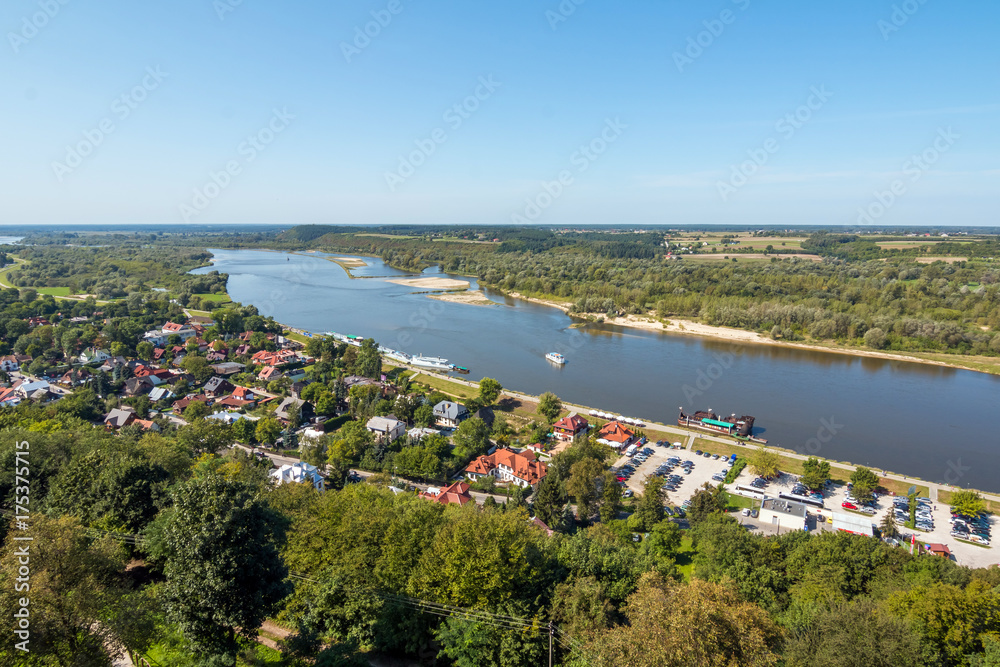 A panorama of Kazimierz Dolny in summer , Poland