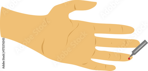 analysis of blood from a finger