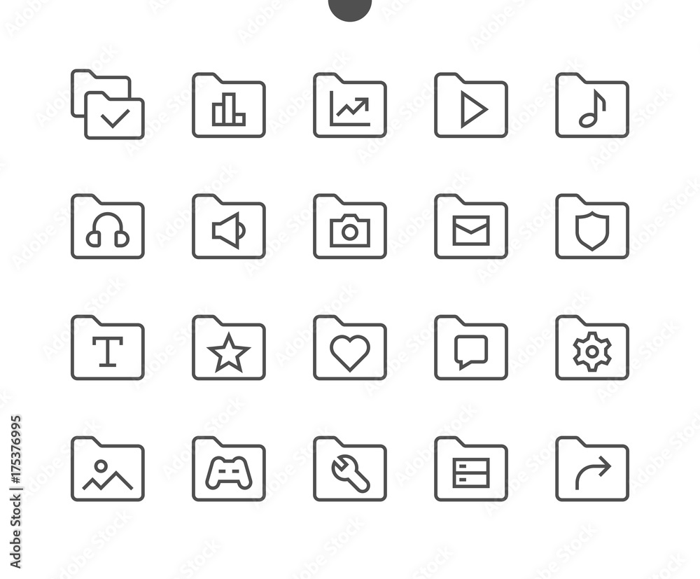 Folder UI Pixel Perfect Well-crafted Vector Thin Line Icons 48x48 Ready for 24x24 Grid for Web Graphics and Apps with Editable Stroke. Simple Minimal Pictogram Folder UI Pixel Perfect Well-crafted Vector Thin Line Icons 48x48 Ready for 24x24 Grid for Web Graphics and Apps with Editable Stroke. Simple Minimal Pictogram