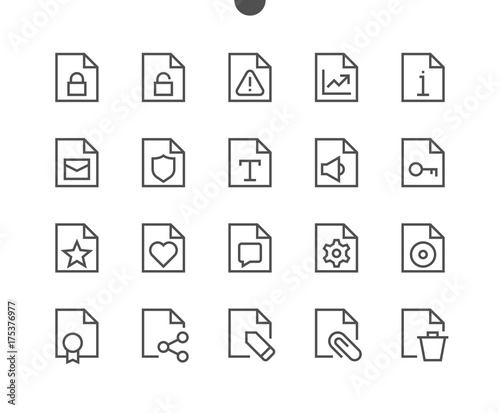 File UI Pixel Perfect Well-crafted Vector Thin Line Icons 48x48 Ready for 24x24 Grid for Web Graphics and Apps with Editable Stroke. Simple Minimal Pictogram