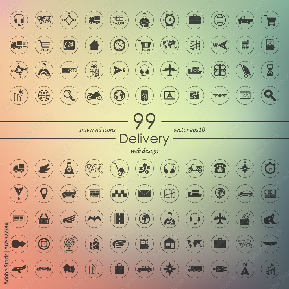 Set of delivery icons Set of delivery icons