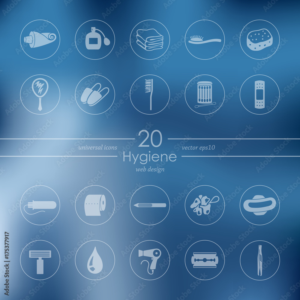 Set of hygiene icons