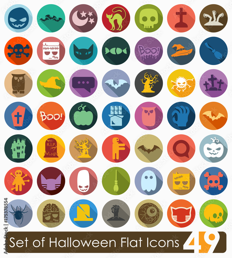 Set of Halloween icons Set of Halloween icons