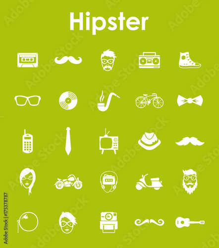 Set of hipster simple icons