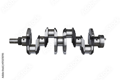 crankshaft of the  engine on a white background photo