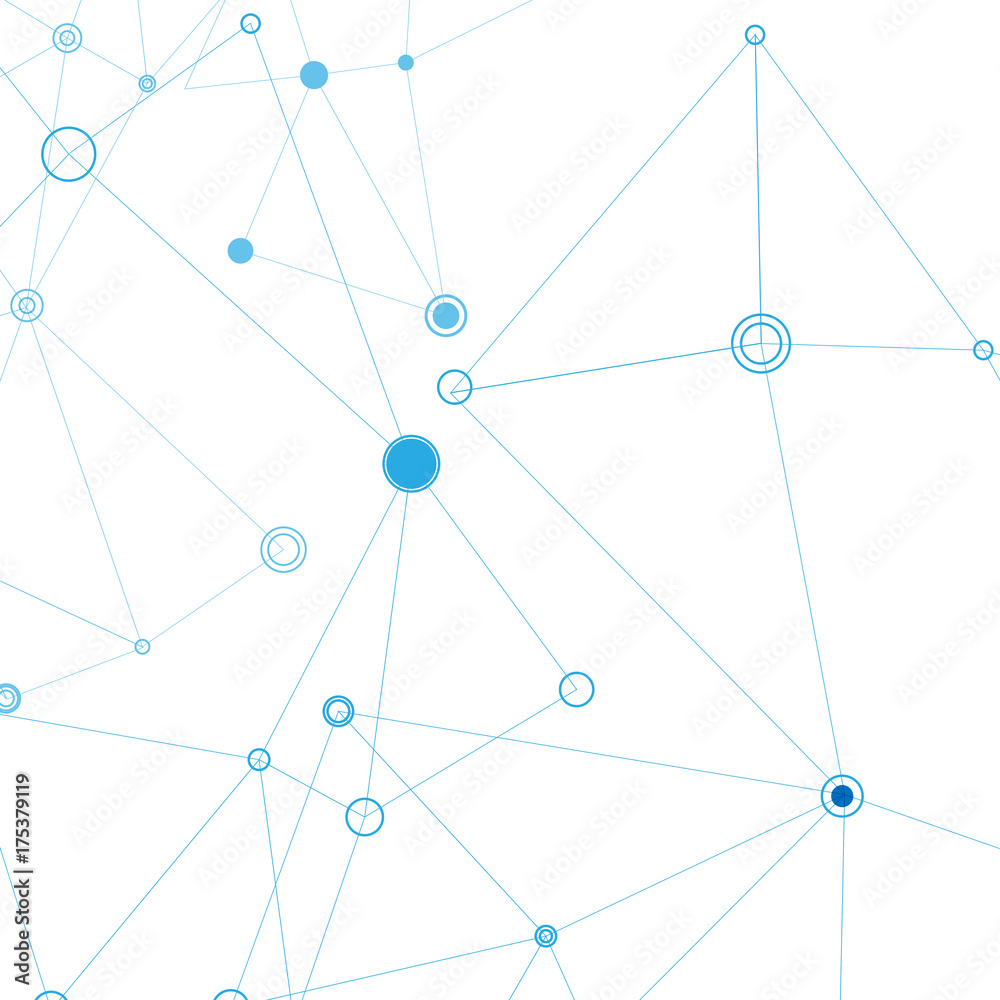 Connection polygonal with connecting dots and lines Connection polygonal with connecting dots and lines
