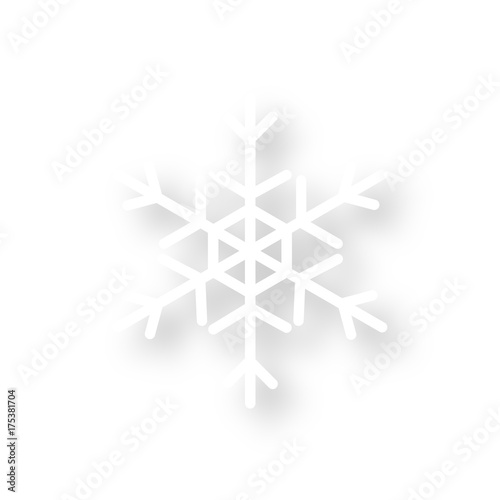 Icon mit Schatten - Schnee Flocke