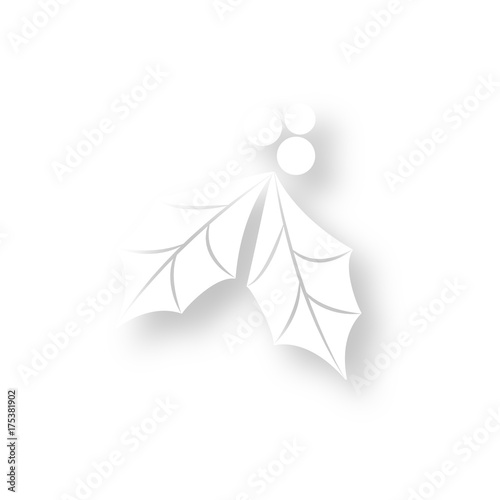 Icon mit Schatten - Stechpalme - Weihnachten