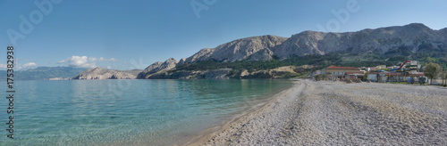 Beach in Baska, Krk island, Croatia