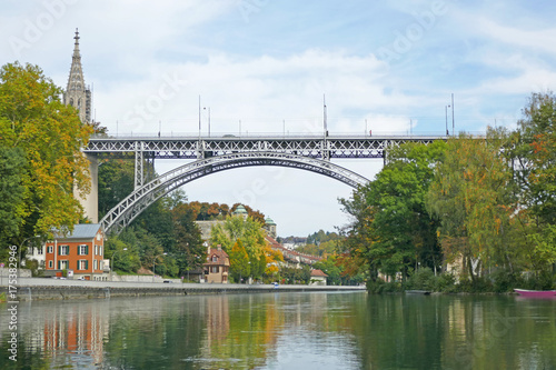 kirchenfeldbrücke, altstadt von bern, schweiz  photo