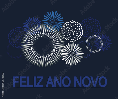 Photography Feliz Ano Novo is Happy New Year in portuguese