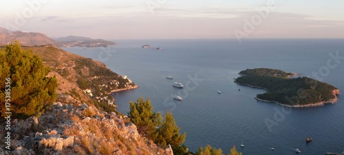 Panorama of Dubrovnik  Croatia  view from Srd peak